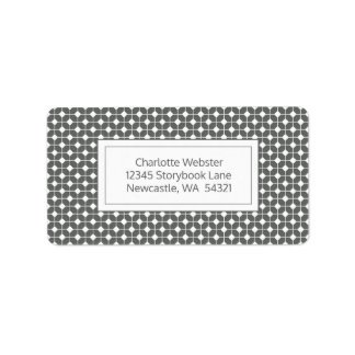 Classic Grey and White Hexagon Quilt Pattern Label