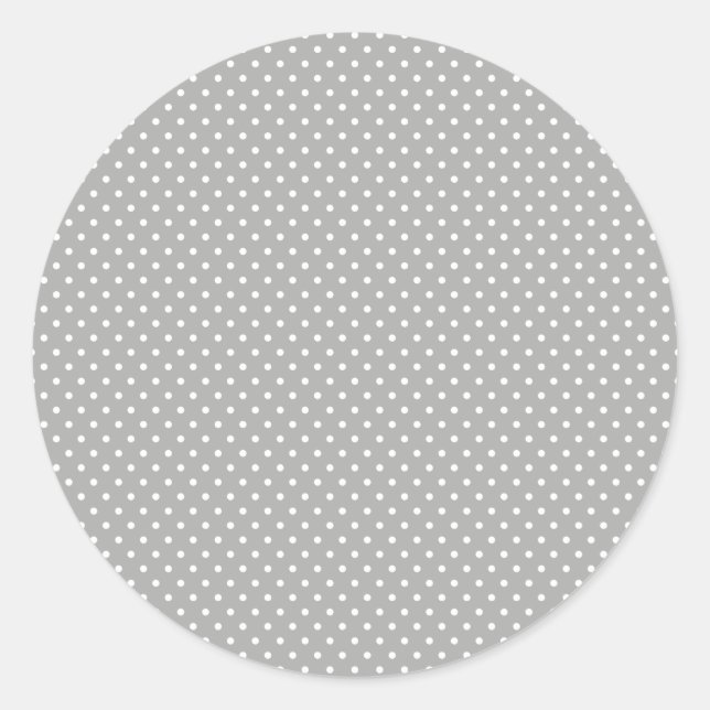 Classic Grey and White Polka Dot Stickers (Front)