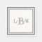 Classic Grey Border Monogrammed