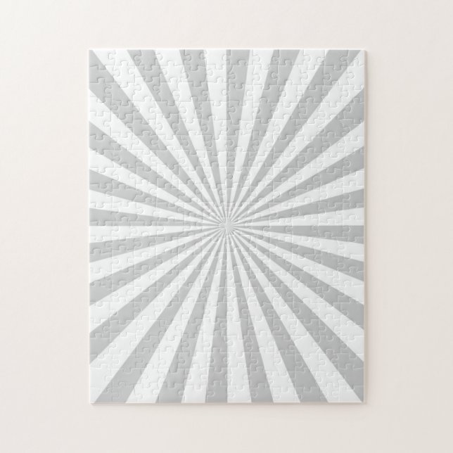 Classic Grey Burst Spinning Wheel Customise This! Jigsaw Puzzle (Vertical)