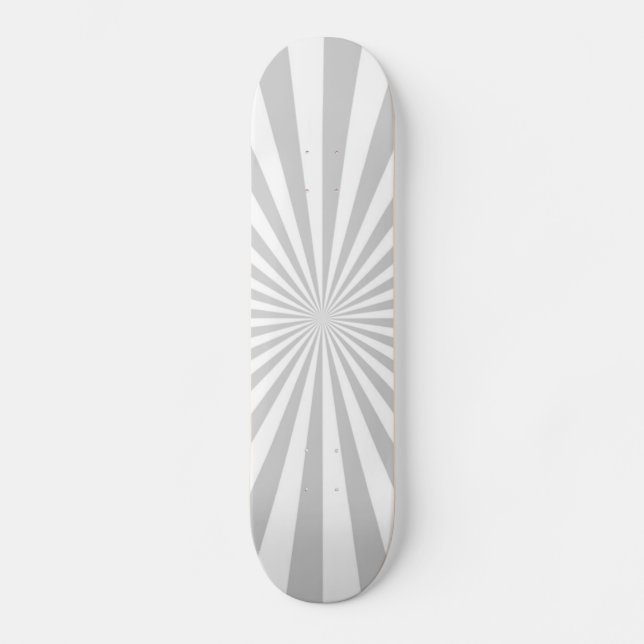 Classic Grey Burst Spinning Wheel Customise This! Skateboard (Front)
