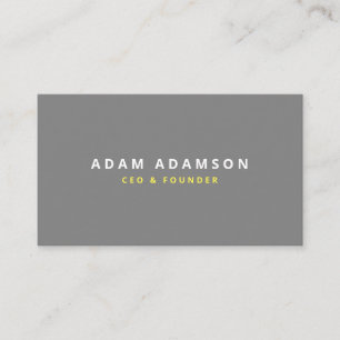 Classic Grey Founder Ceo President Director Business Card