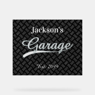 Classic Grey Grey Garage Acrylic Sign