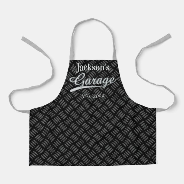 Classic Grey Grey Garage Kid's & Adults Aprons (Front)