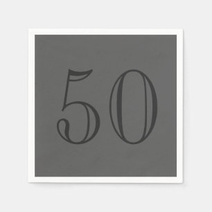 Classic Grey Personalised Napkin