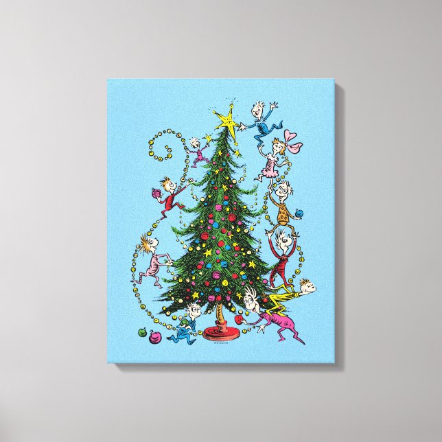 Classic Grinch | Christmas Tree Canvas Print (Front)