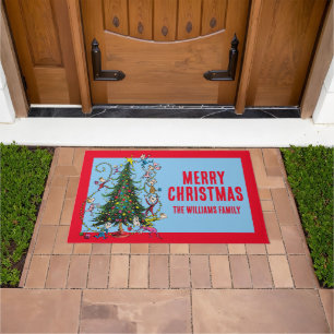 Classic Grinch   Christmas Tree Doormat