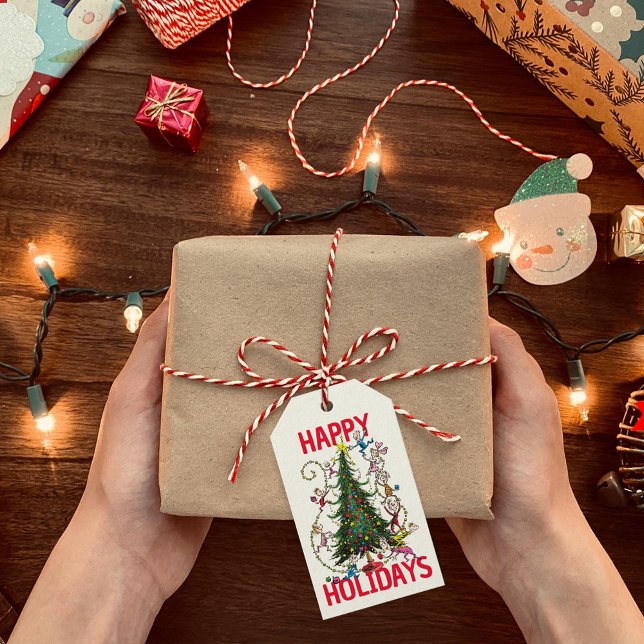 Classic Grinch | Christmas Tree Gift Tags (Tag on gift)