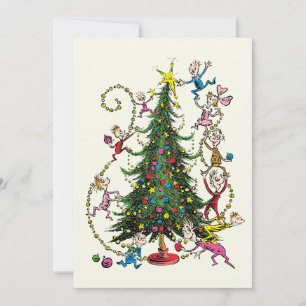 Classic Grinch   Christmas Tree Holiday Photo Card