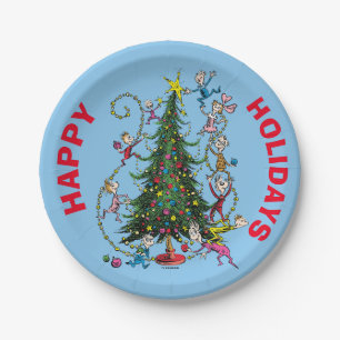 Classic Grinch Christmas Tree Paper Plate