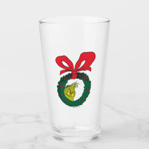 Classic Grinch Christmas Wreath Glass
