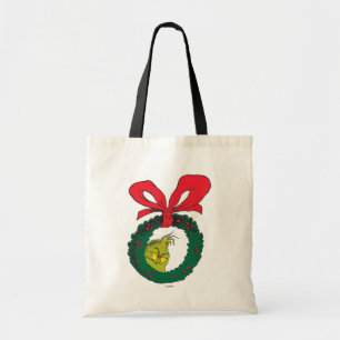 Classic Grinch   Christmas Wreath Tote Bag