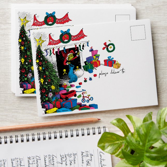 Classic Grinch | Grinch in Chimney Envelope (Stacked)