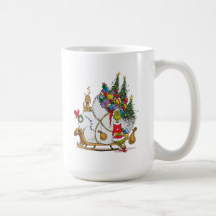Classic Grinch   Grinch & Max with Sleigh Coffee Mug