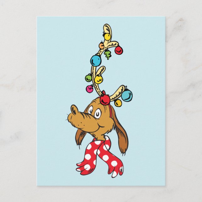 Classic Grinch | Max - Happy Wholidays Holiday Postcard (Front)