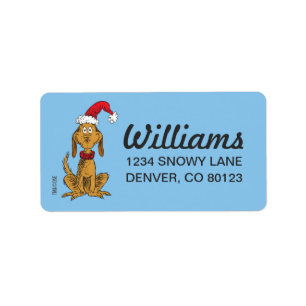 Classic Grinch Max - Santa Hat Label