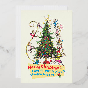 Classic Grinch   Merry Christmas! Foil Holiday Card
