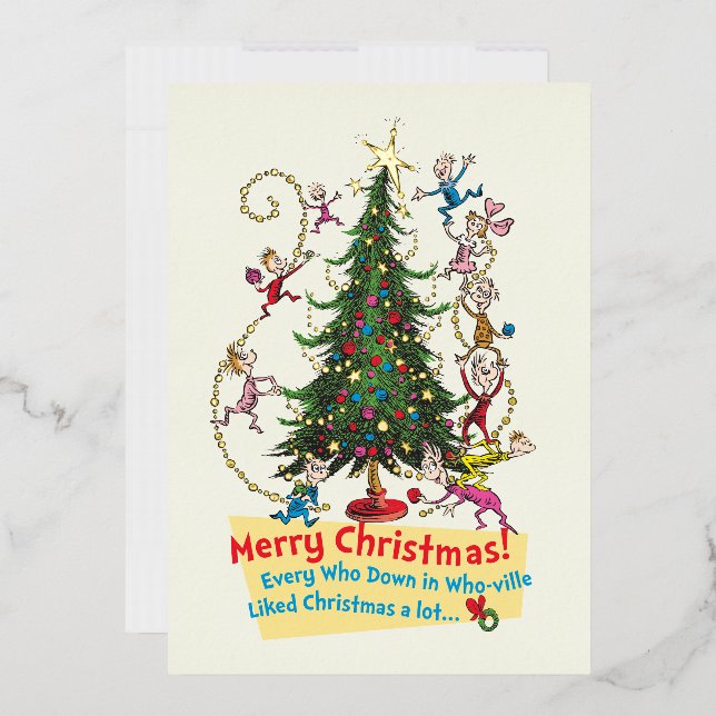Classic Grinch | Merry Christmas! Foil Holiday Card (Envelope)