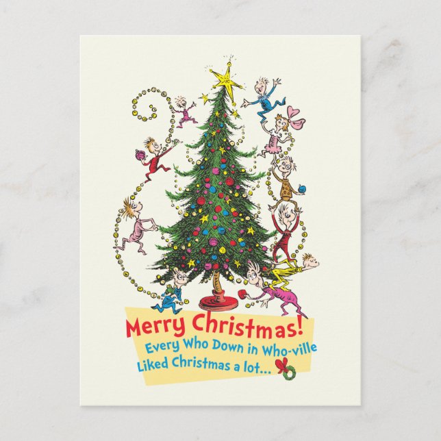 Classic Grinch | Merry Christmas! Holiday Postcard (Front)