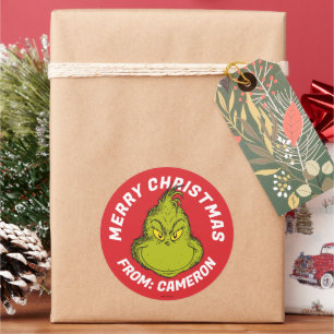 Classic Grinch Merry Christmas Round Sticker