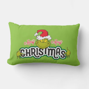 Classic Grinch   Merry Merry Christmas Lumbar Cushion