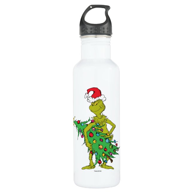 Classic Grinch | Naughty 710 Ml Water Bottle (Front)