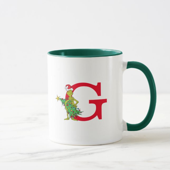 Classic Grinch | Naughty Monogram G Mug (Right)