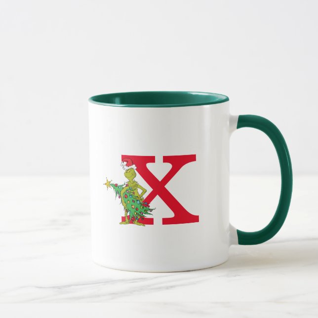 Classic Grinch | Naughty Monogram X Mug (Right)