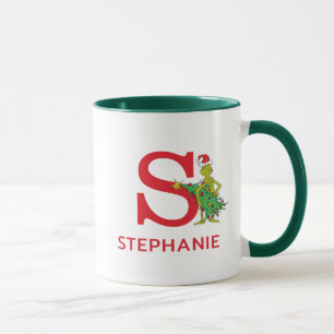 Classic Grinch   Naughty Name & Monogram S Mug