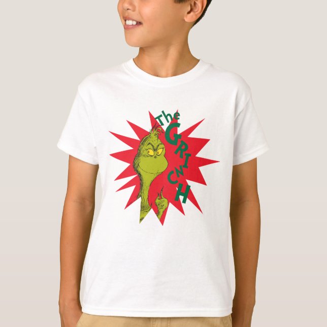 Classic Grinch | Red Starburst T-Shirt (Front)