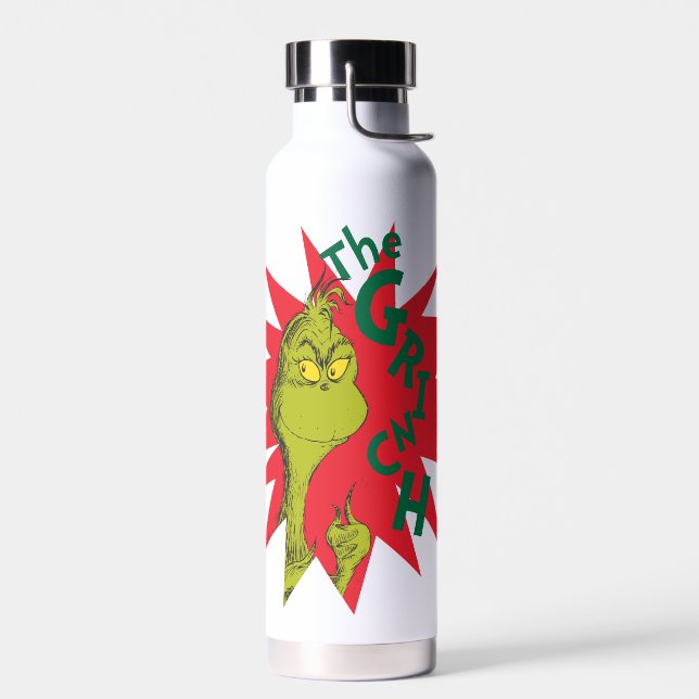 Classic Grinch | Red Starburst Water Bottle (Left)
