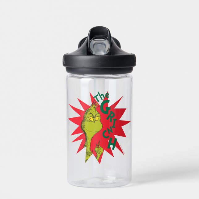 Classic Grinch | Red Starburst Water Bottle (Front)