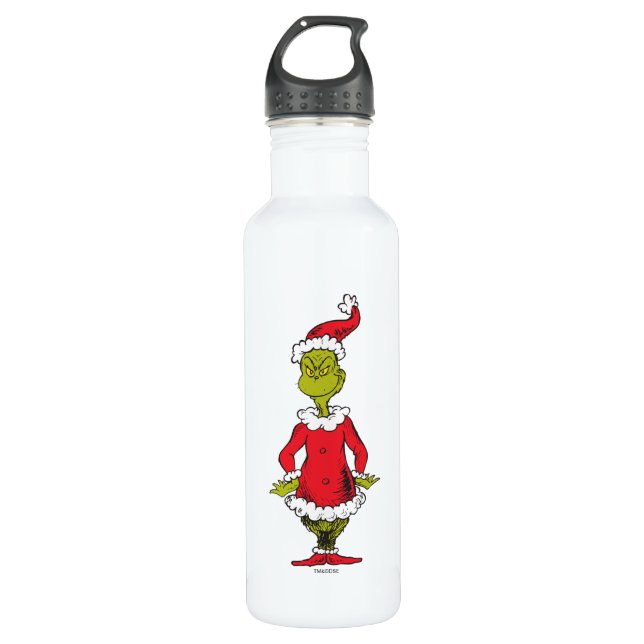 Classic Grinch | Santa Claus 710 Ml Water Bottle (Front)