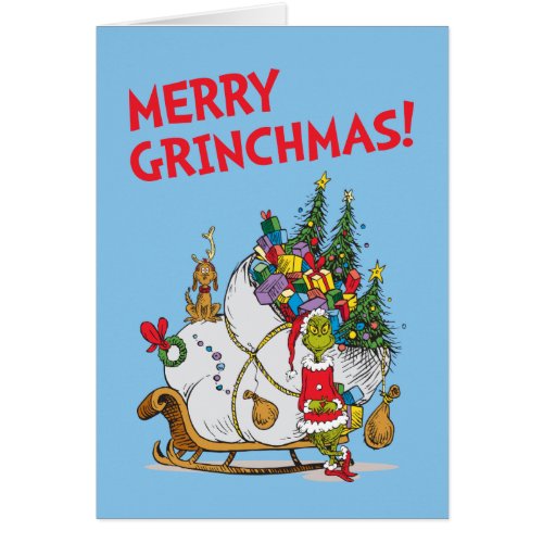 Classic Grinch | The Grinch & Max with Sleigh Card