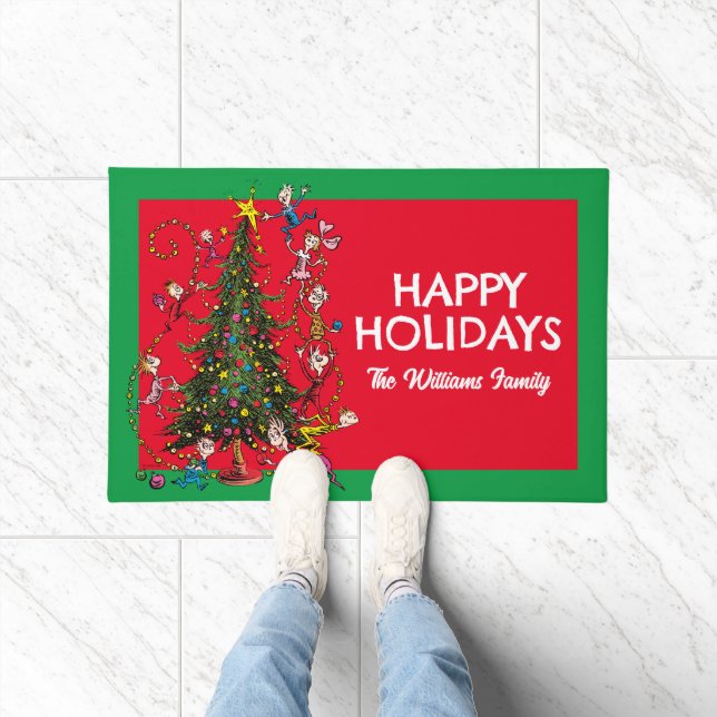 Classic Grinch | Whoville Christmas Tree Doormat (Indoor)