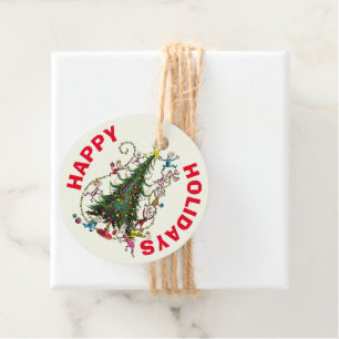 Classic Grinch Whoville Christmas Tree Favour Tags