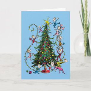Classic Grinch Whoville Christmas Tree Holiday Card