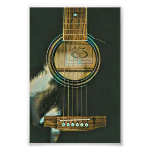 classic guitar gift for dad photo print
