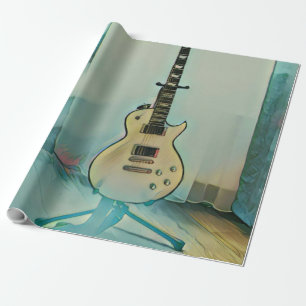 classic guitar gift for dad wrapping paper
