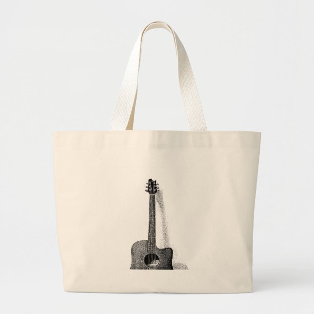 Classic Guitar Large Tote Bag (Front)