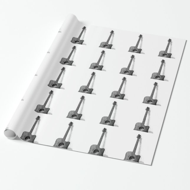 Classic Guitar Wrapping Paper (Unrolled)