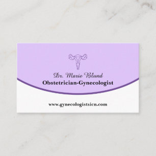 Classic Gynaecologist Obstetrician OBGYN QR Code Business Card