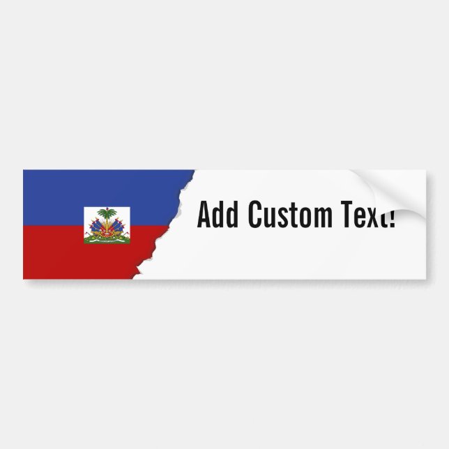 Classic Haitian Flag Bumper Sticker (Front)