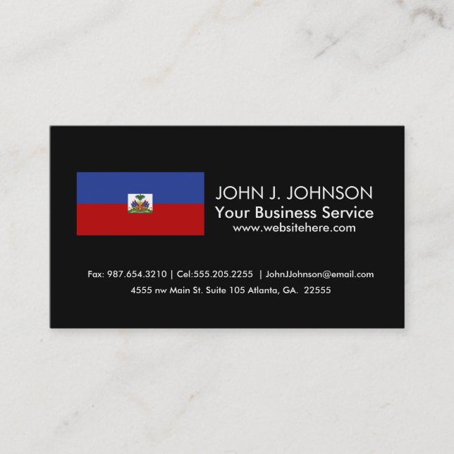 Classic Haitian Flag Business Card (Front)