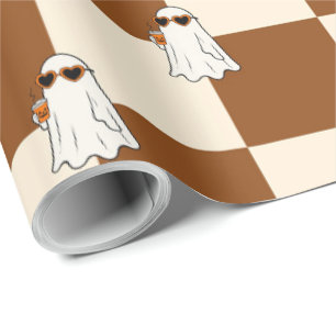 Classic Halloween Cosy Ghosts Wrapping Paper