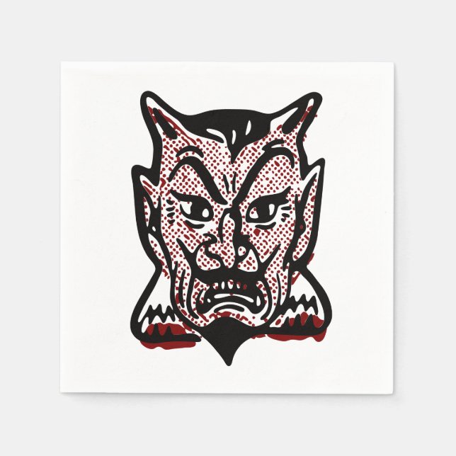 Classic Halloween Devil Napkin (Front)