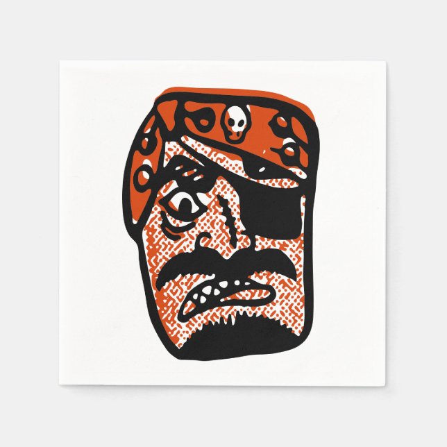 Classic Halloween Pirate Napkin (Front)