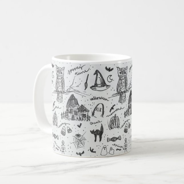 Classic Halloween Print Coffee Mug (Front Left)