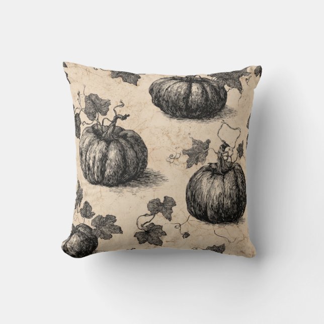 Classic Halloween Pumpkins Cushion (Front)