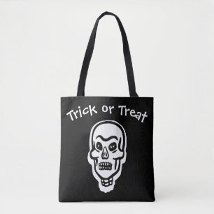 Classic Halloween Skull   Dark Trick or Treat Tote Bag